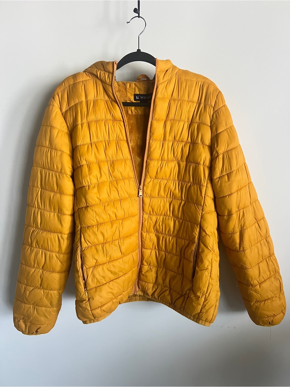 Yellow Cozy Quilted Hooded Jacket
